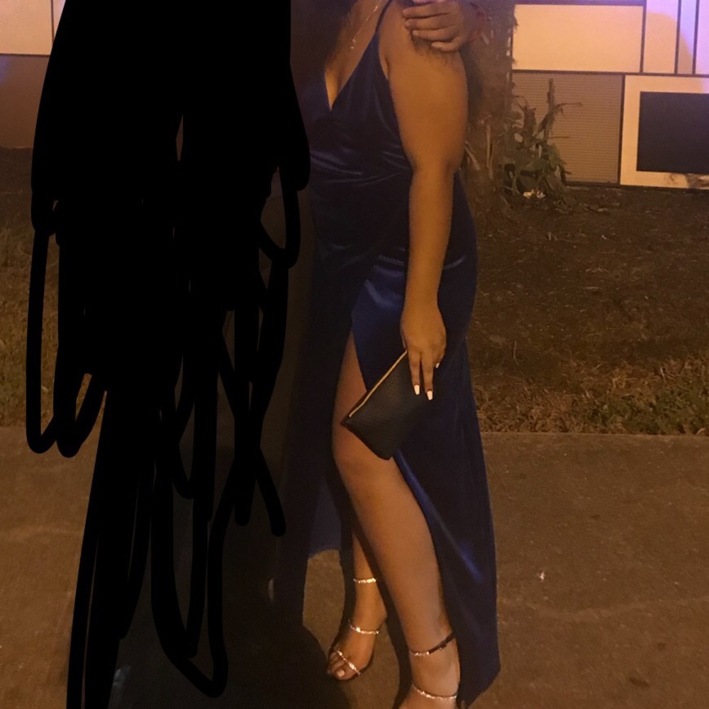 Navy blue gown